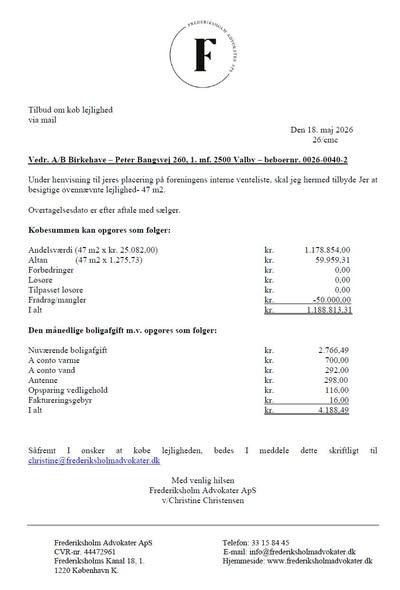 Andelsbolig i Frederiksberg, billede 1
