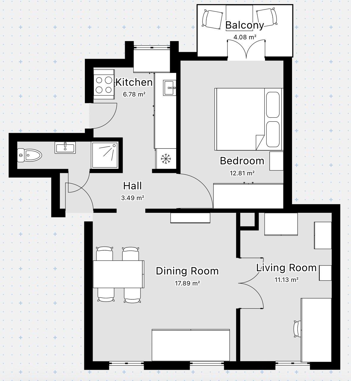 75 m² byttebolig, Frederiksberg
